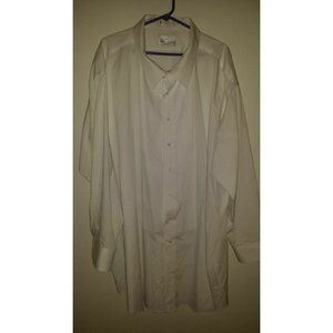 Neil Allyn Mens White Laydown Collar 1/4 Pleat Tuxedo Shirt White Size 5XL 36/37